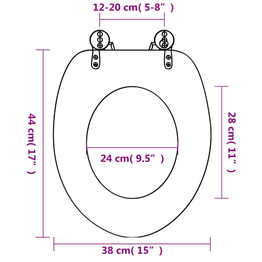 Toilettensitze 2 Stk. mit Soft-Close-Deckel MDF Seestern-Design