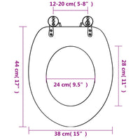 Thumbnail for Toilettensitze 2 Stk. mit Soft-Close-Deckel MDF Seestern-Design