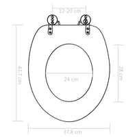 Thumbnail for Toilettensitze 2 Stk. mit Soft-Close-Deckel MDF New York-Design
