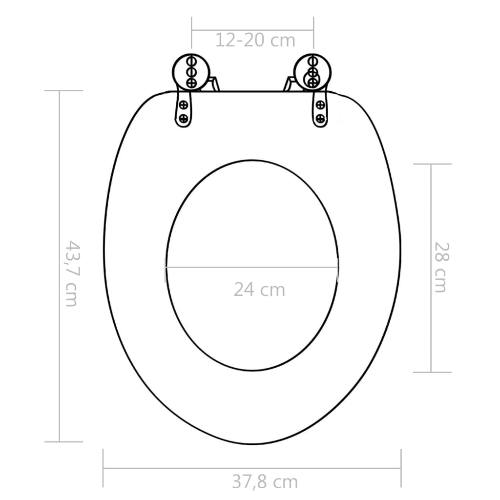 Toilettensitze 2 Stk. Soft-Close-Deckel MDF Wassertropfendesign