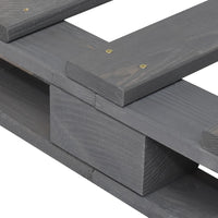 Thumbnail for Palettenbett Grau Massivholz Kiefer 180×200 cm