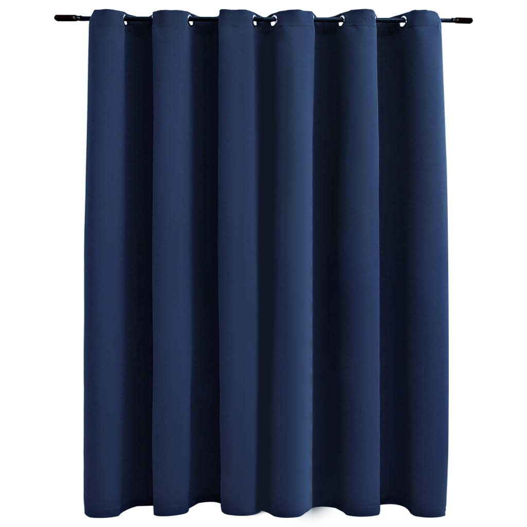 Verdunkelungsvorhang mit Metallösen Blau 290 x 245 cm