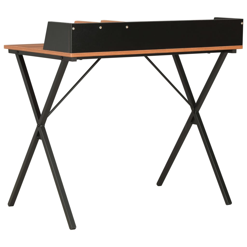 Schreibtisch Schwarz und Braun 80x50x84 cm