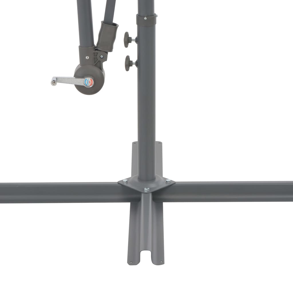 Ampelschirm mit Alu-Mast 300 cm Schwarz