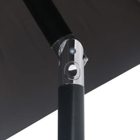 Thumbnail for Sonnenschirm mit LED-Leuchten und Stahlmast 300 cm Schwarz