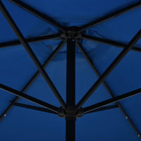Thumbnail for Sonnenschirm mit LED-Leuchten und Stahlmast 300 cm Azurblau