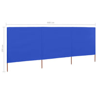 Thumbnail for 3-teiliges Windschutzgewebe 400 x 160 cm Azurblau