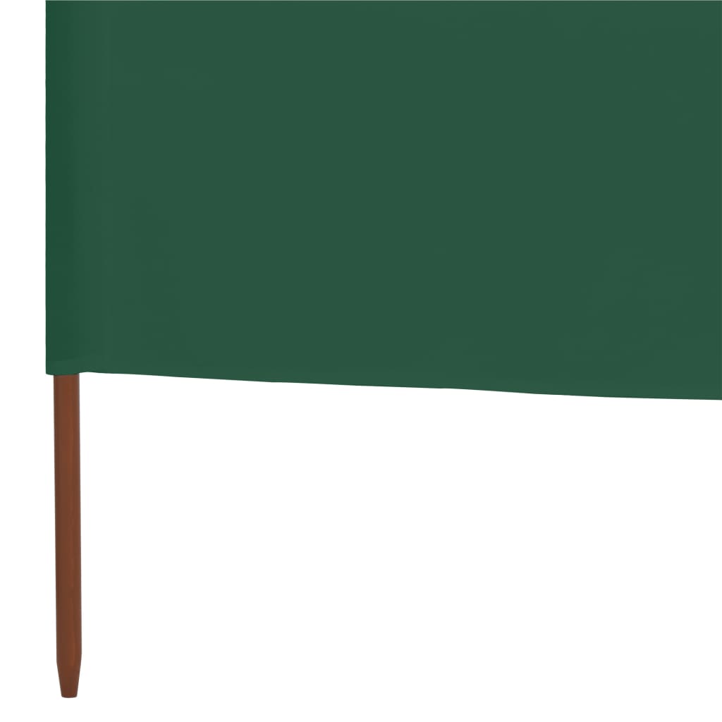 5-teiliges Windschutzgewebe 600 x 80 cm Grün