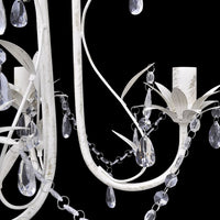 Thumbnail for Kristall-Deckenleuchte Kronleuchter 2 Stk. Elegantes Weiß