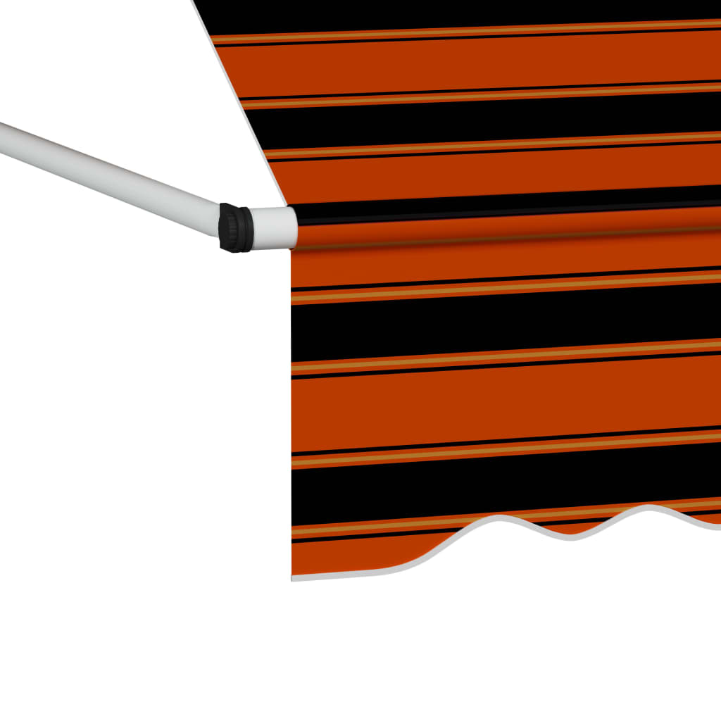 Einziehbare Markise Handbetrieben 150 cm Orange und Braun
