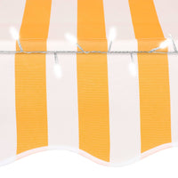 Thumbnail for Einziehbare Markise Handbetrieben mit LED 200 cm Weiß Orange