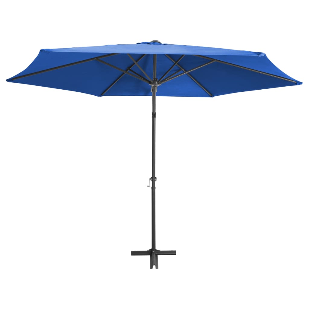 Sonnenschirm mit Stahlmast 300 cm Azurblau