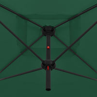 Thumbnail for Doppelsonnenschirm mit Stahlmast 250×250 cm Grün