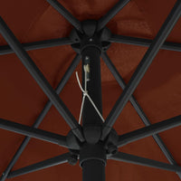 Thumbnail for Sonnenschirm mit LED-Leuchten Alu-Mast 270 cm Terracotta-Rot