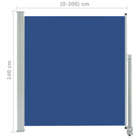 Thumbnail for Ausziehbare Seitenmarkise 140 x 300 cm Blau