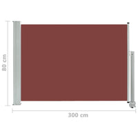 Thumbnail for Ausziehbare Seitenmarkise 80×300 cm Braun