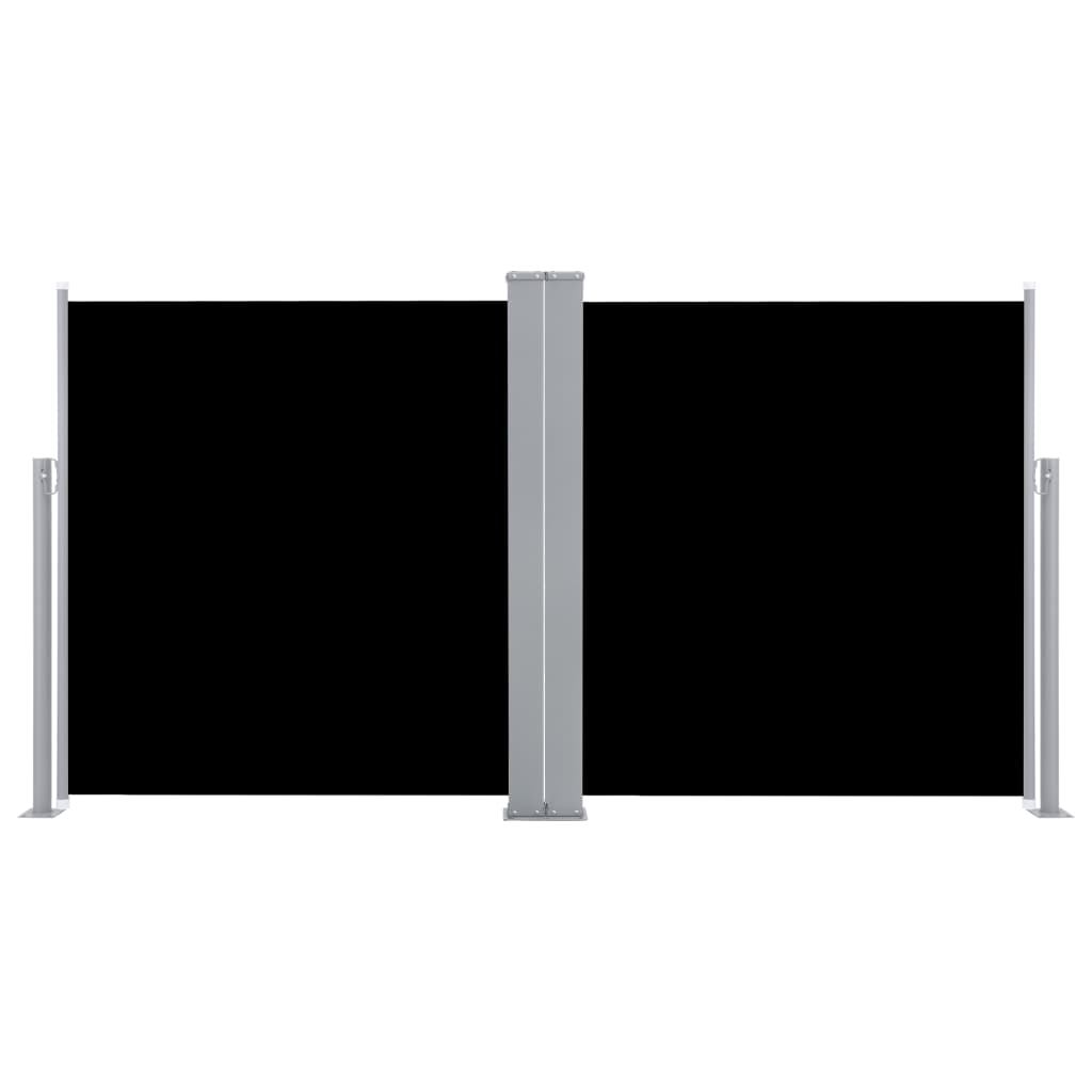 Ausziehbare Seitenmarkise Schwarz 100 x 600 cm