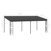 Thumbnail for Wand-Pavillon 3x6 m Anthrazit Stoff