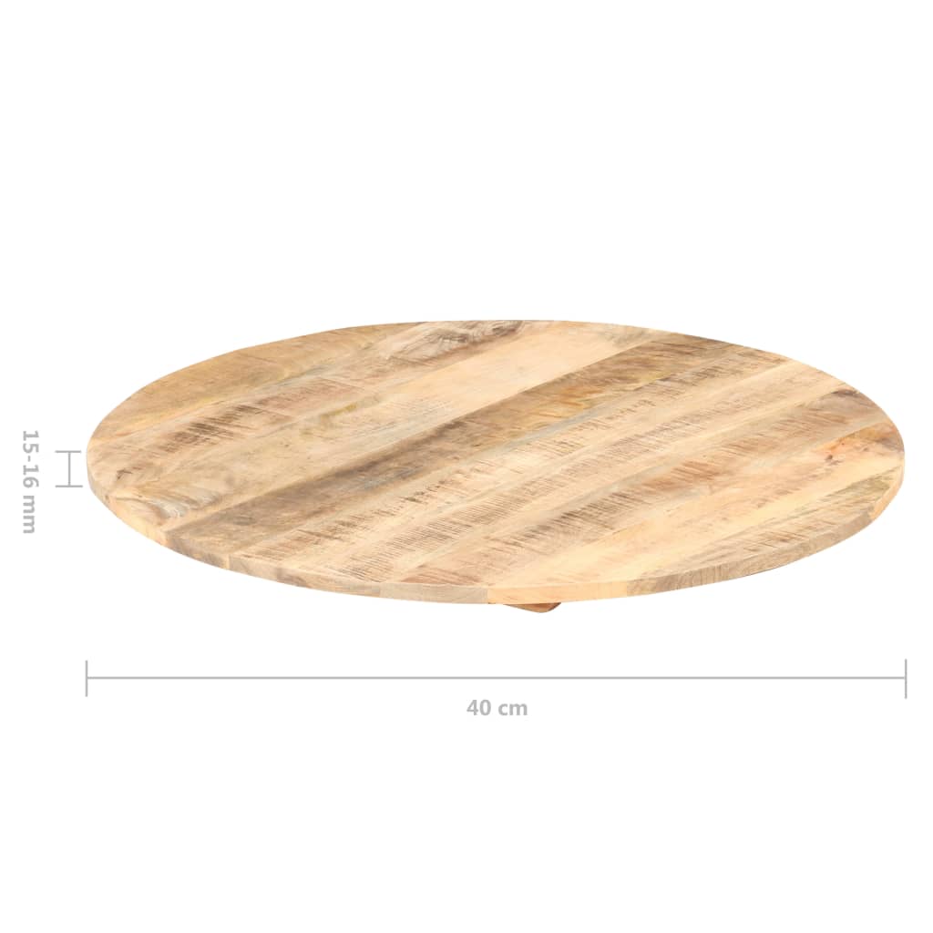 Tischplatte Massivholz Mango Rund 15-16 mm 40 cm
