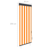 Thumbnail for Außenrollo 60 x 250 cm Weiß und Orange