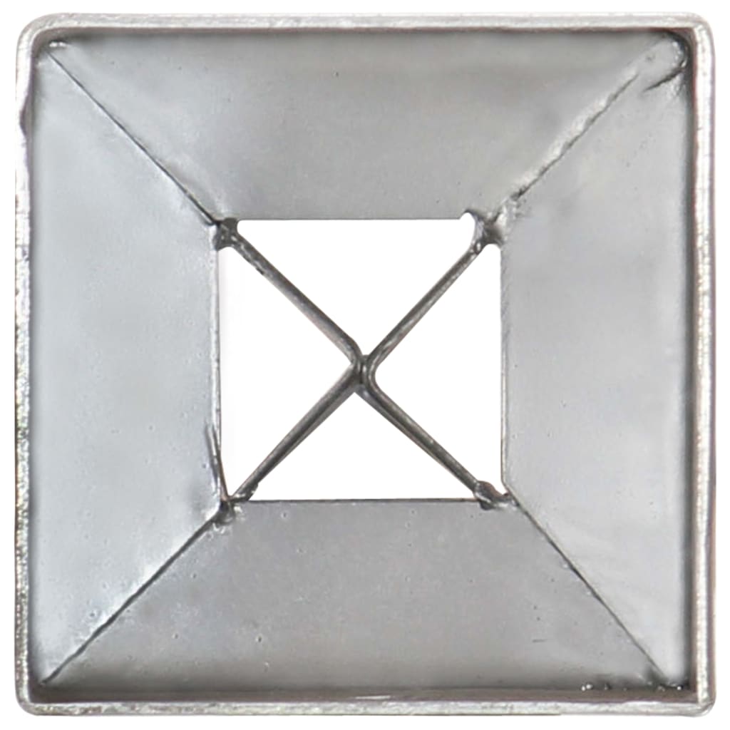 Erdspieße 6 Stk. Silbern 7×7×90 cm Verzinkter Stahl