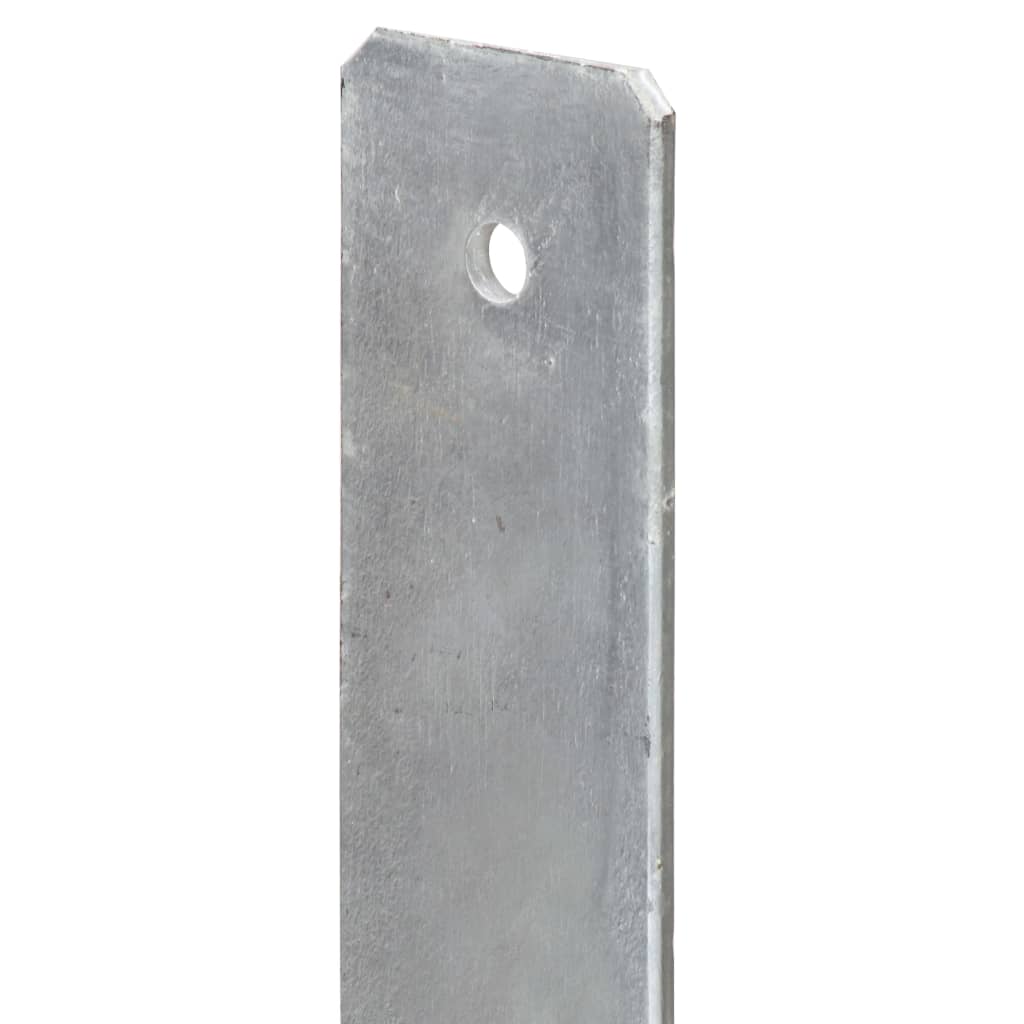 Pfostenträger 6 Stk. Silbern 8×6×60 cm Verzinkter Stahl