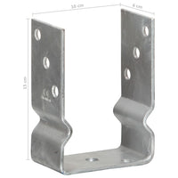 Thumbnail for Pfostenträger 6 Stk. Silbern 10×6×15 cm Verzinkter Stahl