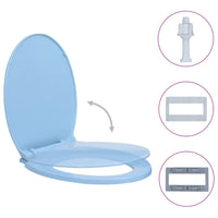Thumbnail for Toilettensitz mit Absenkautomatik Blau Oval