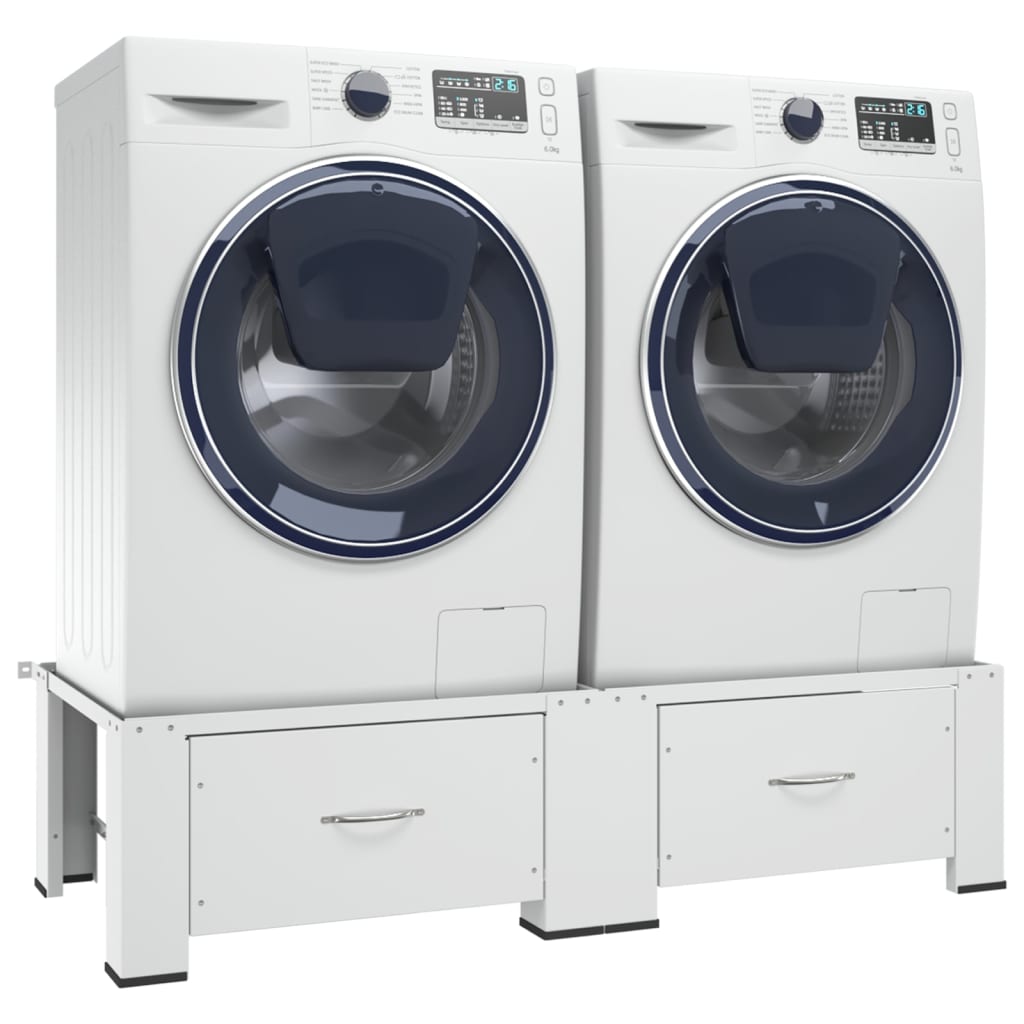 Doppel-Untergestell für Waschmaschine und Trockner Weiß