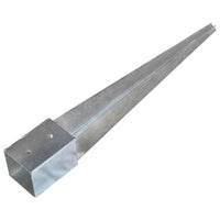 Thumbnail for Erdspieße 12 Stk. Silbern 10×10×76 cm Verzinkter Stahl