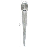 Thumbnail for Erdspieße 12 Stk. Silbern 10×10×91 cm Verzinkter Stahl