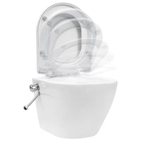 Thumbnail for Wand-WC ohne Spülrand mit Bidet-Funktion Keramik Weiß