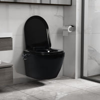 Thumbnail for Wand-WC ohne Spülrand mit Bidet-Funktion Keramik Schwarz