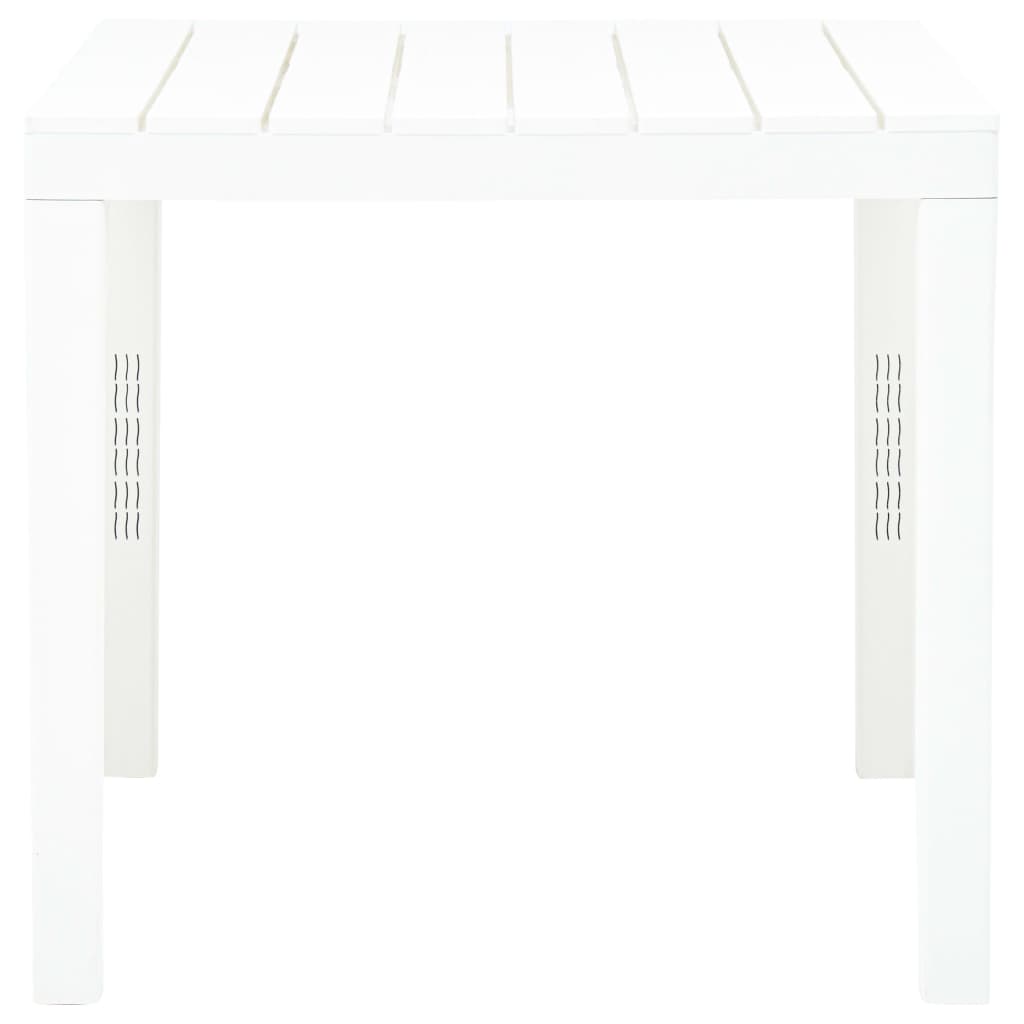 Gartentisch Weiß 78 x 78 x 72 cm Kunststoff