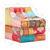 Thumbnail for Modularer Pouf Patchwork Stoff