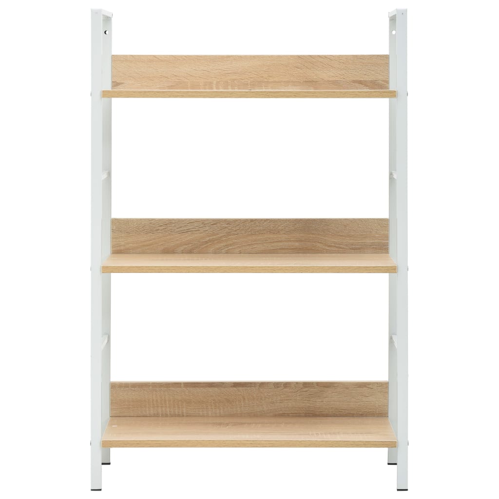 Bücherregal 3 Regalböden Eiche 60×27,6×90,5 cm Holzwerkstoff