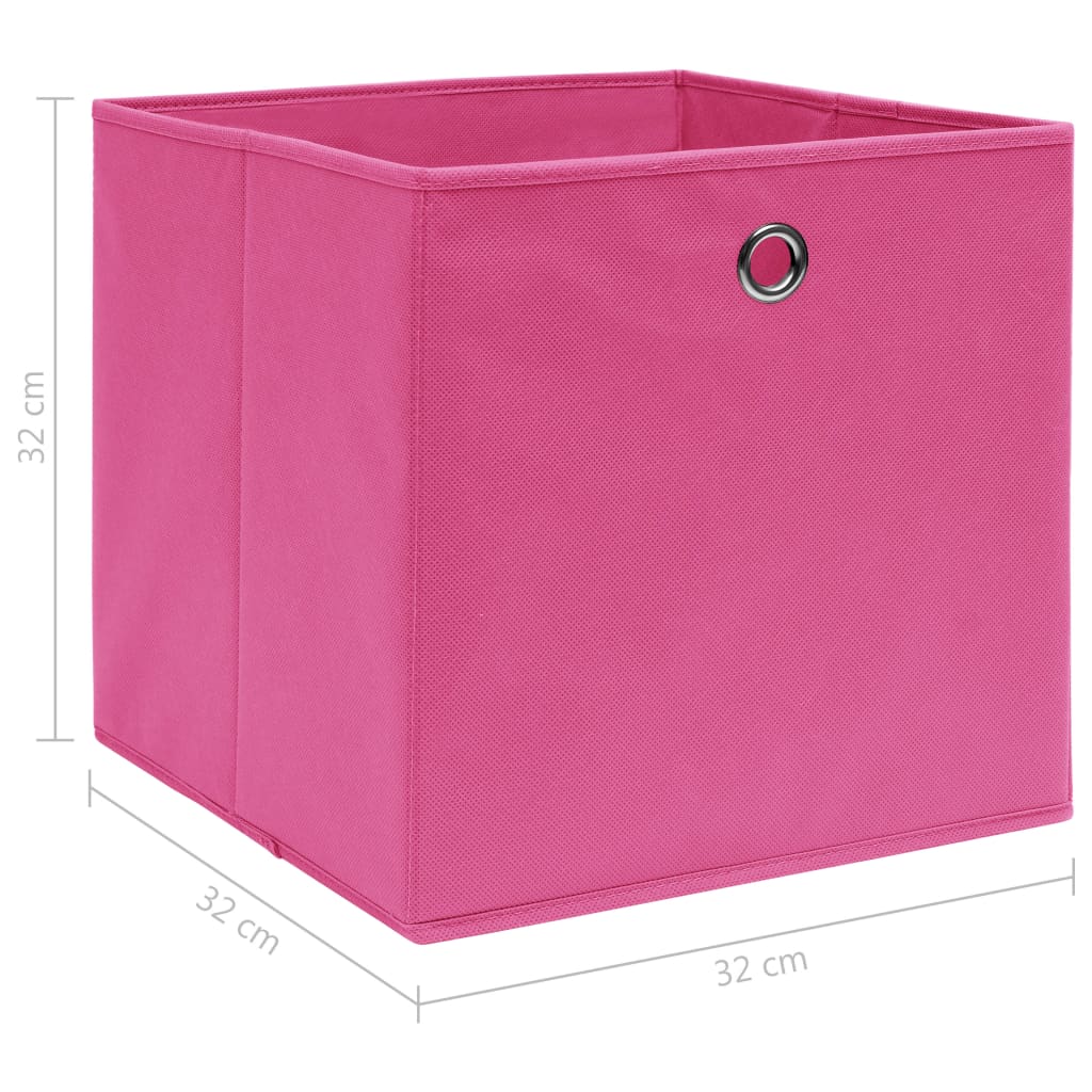 Aufbewahrungsboxen 10 Stk. Rosa 32×32×32 cm Stoff