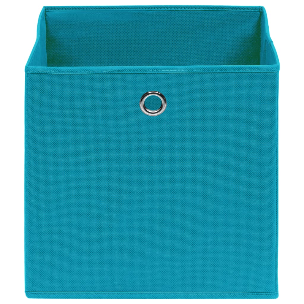 Aufbewahrungsboxen 10 Stk. Babyblau 32x32x32 cm Stoff