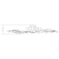 Thumbnail for Deckenleuchte mit Acrylglas-Blätter für 5 x E14-Lampen Weiß