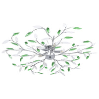 Thumbnail for Deckenleuchte mit Acrylglas-Blätter für 5 x E14-Lampen Grün