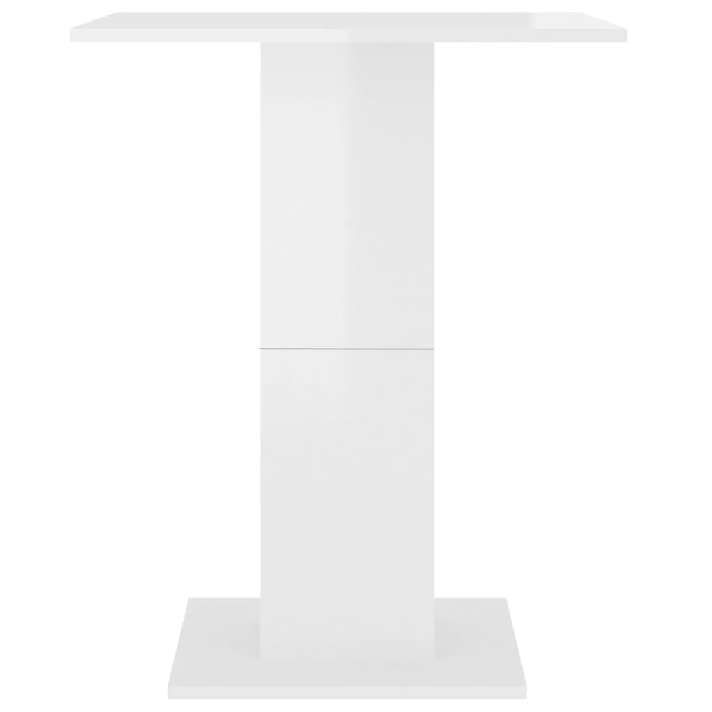 Bistrotisch Hochglanz-Weiß 60x60x75 cm Holzwerkstoff
