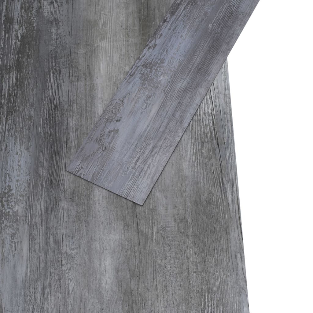 PVC-Laminat-Dielen 4,46 m² 3 mm Glänzend Grau