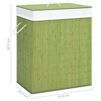 Thumbnail for Bambus-Wäschekorb mit 1 Fach Grün 83 L
