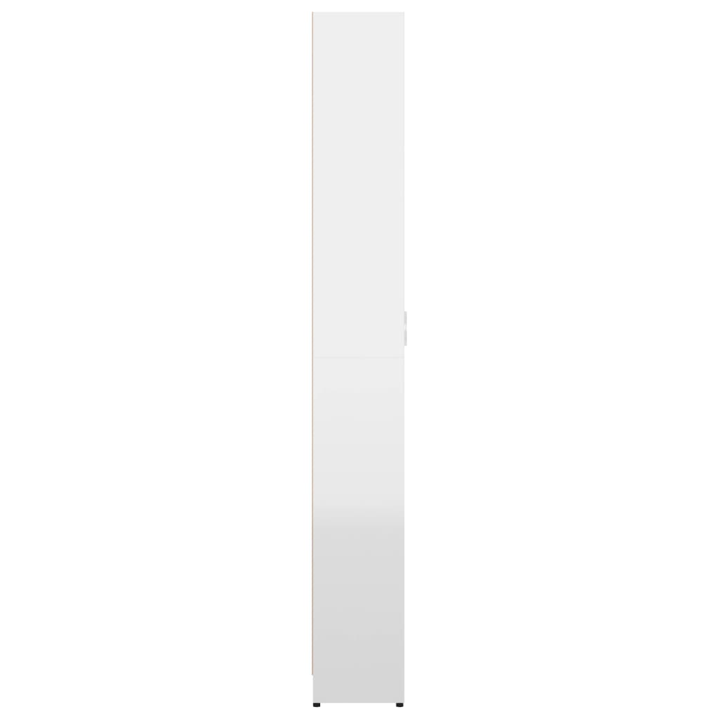 Garderobenschrank Hochglanz-Weiß 55x25x189 cm Holzwerkstoff