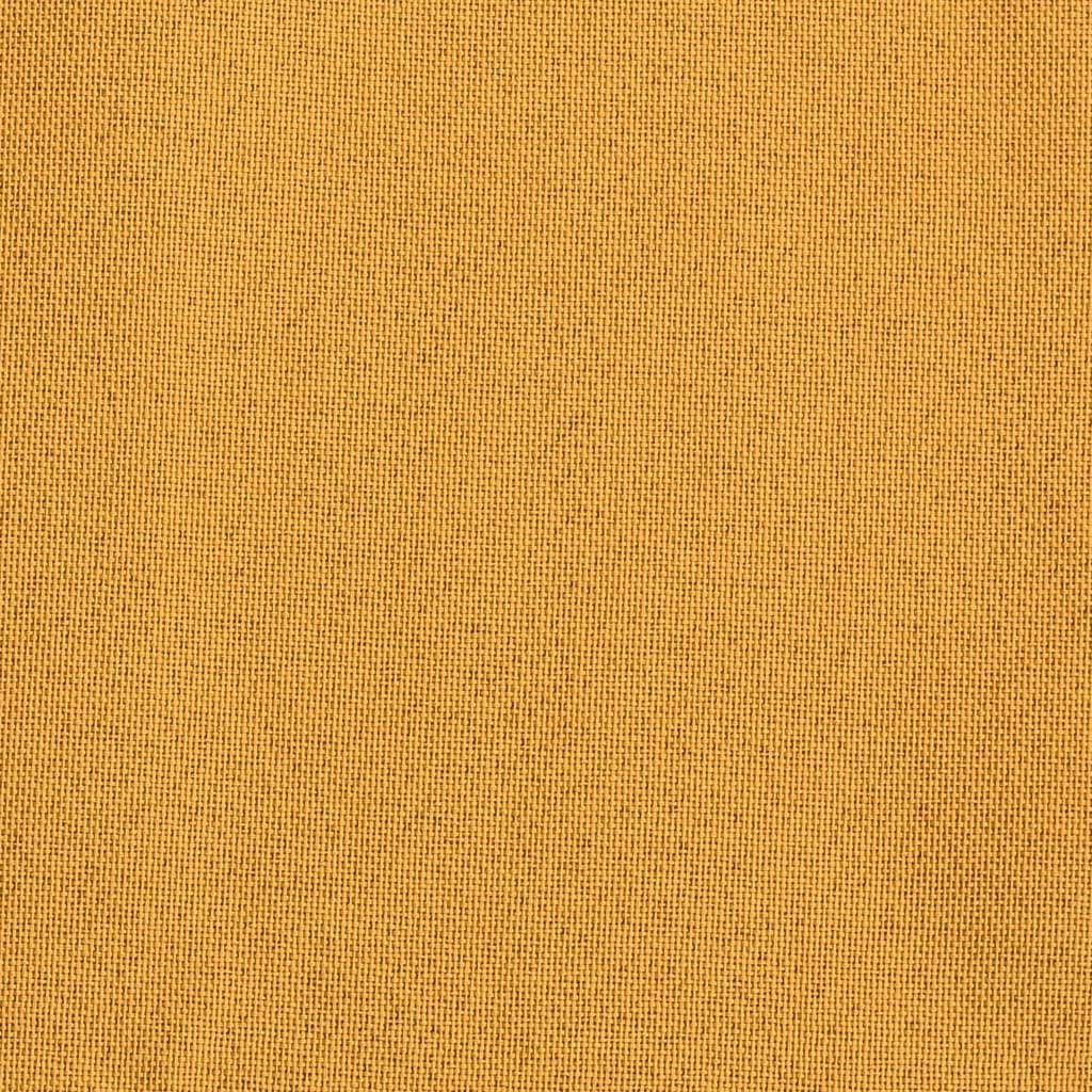Verdunkelungsvorhang mit Haken Leinenoptik Gelb 290x245 cm
