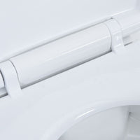 Thumbnail for Hohe Spülrandlose Toilette Soft-Close 7 cm Höher Keramik Weiß