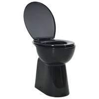 Thumbnail for Hohe Spülrandlose Toilette Soft-Close 7cm Höher Keramik Schwarz