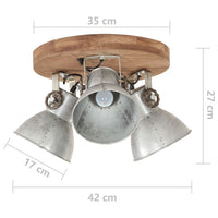 Thumbnail for Deckenlampe Industriestil 25 W Silbern 42x27 cm E27