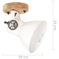 Thumbnail for Wand-/Deckenlampen Industriestil 2 Stk. Weiß 20x25 cm E27