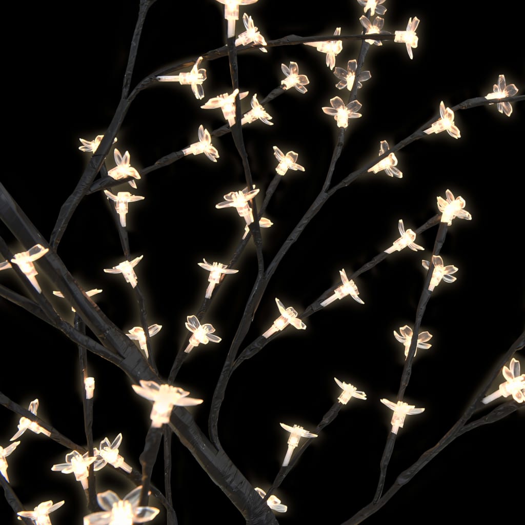 Weihnachtsbaum 128 LEDs Warmweißes Licht Kirschblüten 120 cm